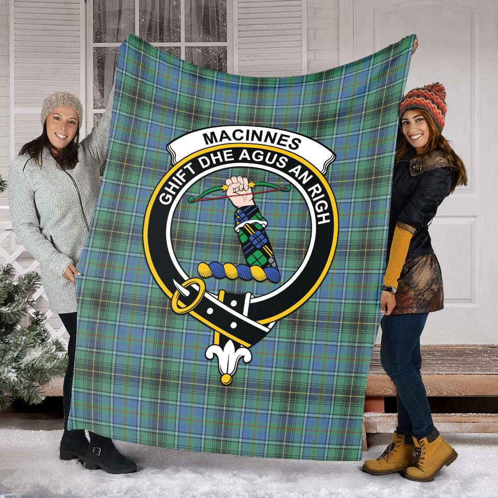 macinnes-ancient-tartab-blanket-with-family-crest