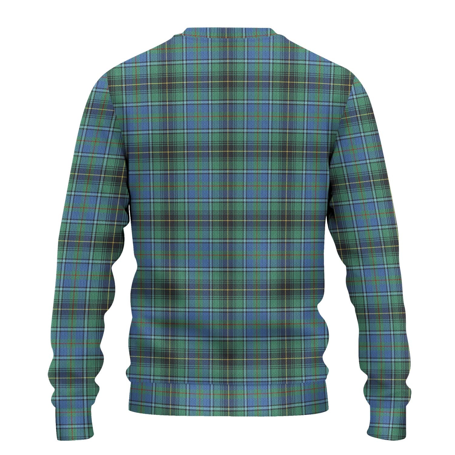 MacInnes Ancient Tartan Knitted Sweater with Family Crest - Tartanvibesclothing