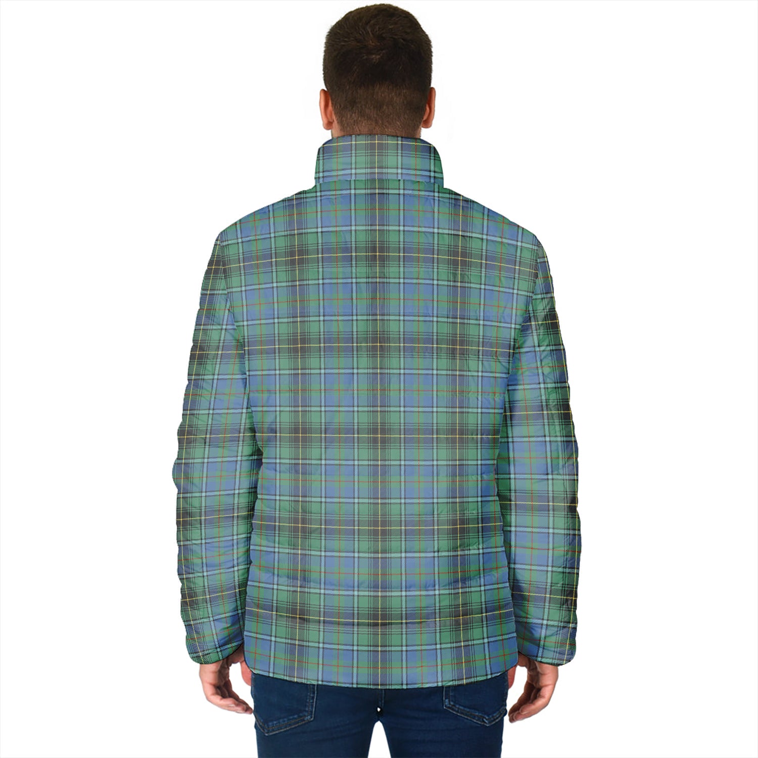 MacInnes Ancient Tartan Padded Jacket with Family Crest - Tartan Vibes Clothing