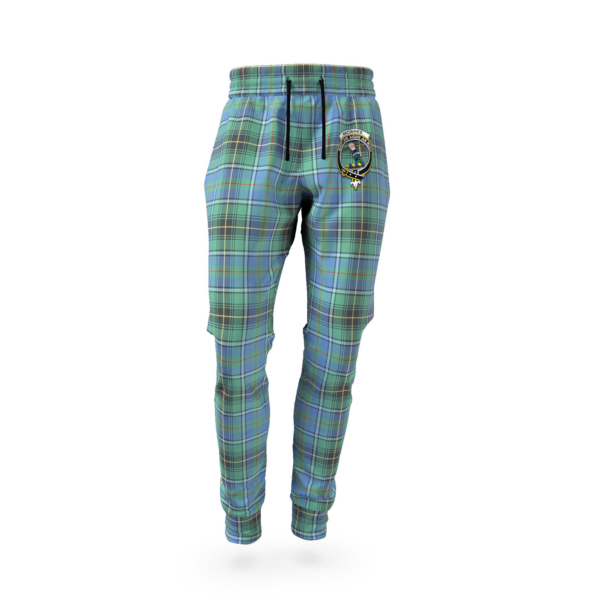 MacInnes Ancient Tartan Joggers Pants with Family Crest - Tartan Vibes Clothing