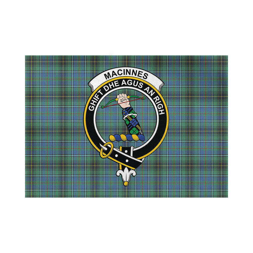 MacInnes Ancient Tartan Flag with Family Crest - Tartan Vibes Clothing