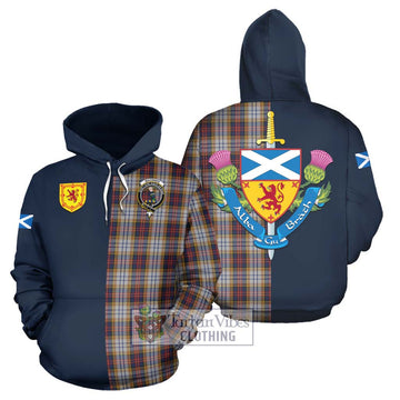 MacInnes Ancient Hunting Tartan Hoodie Alba with Scottish Lion Royal Arm Half Style