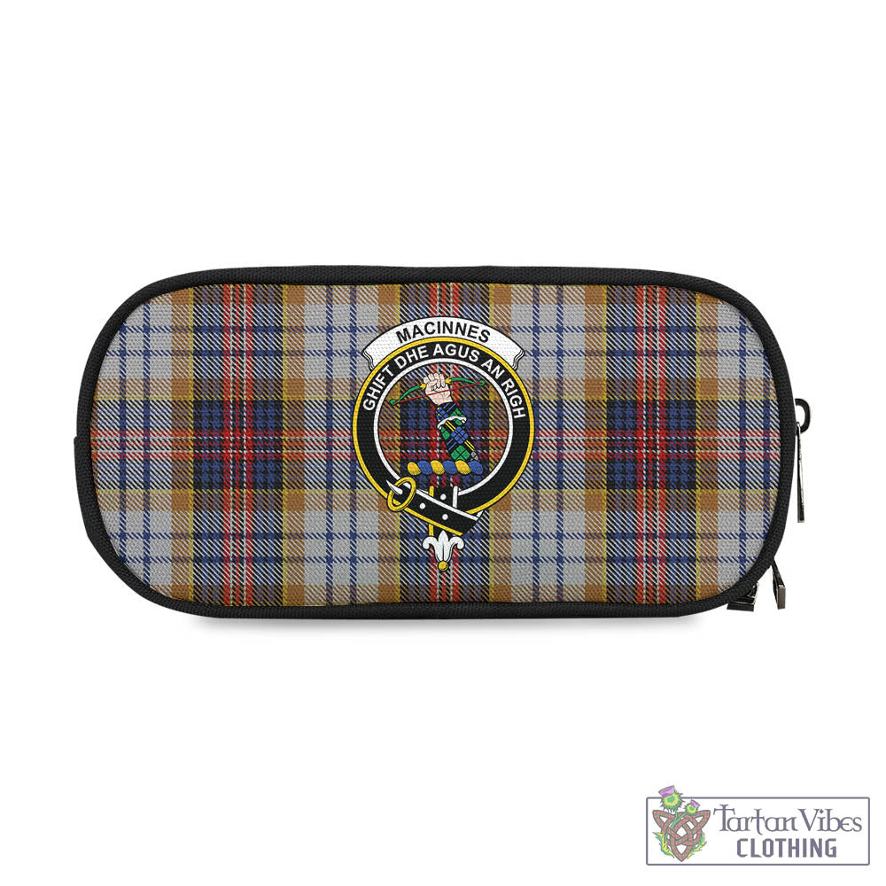 Tartan Vibes Clothing MacInnes Ancient Hunting Tartan Pen and Pencil Case with Family Crest