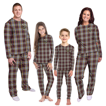 MacInnes Ancient Hunting Tartan Pajamas Family Set with Family Crest