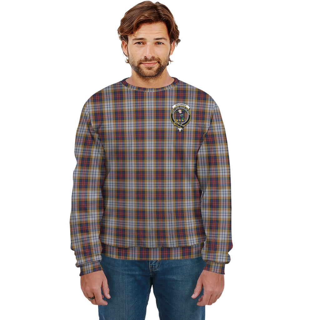 MacInnes Ancient Hunting Tartan Sweatshirt with Family Crest Unisex - Tartan Vibes Clothing