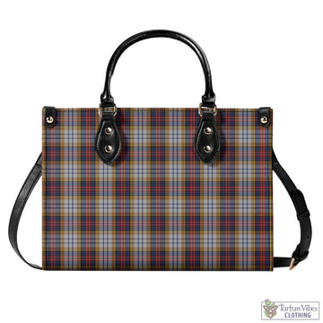 MacInnes Ancient Hunting Tartan Luxury Leather Handbags