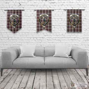 MacInnes Ancient Hunting Tartan Gonfalon, Tartan Banner with Family Crest