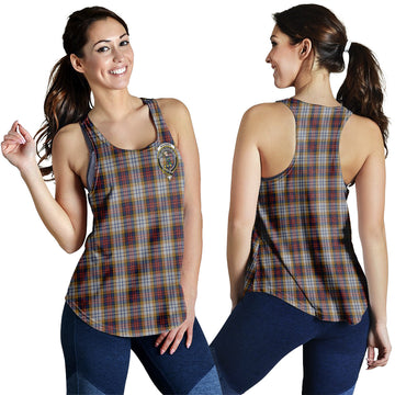 MacInnes Ancient Hunting Tartan Women Racerback Tanks with Family Crest