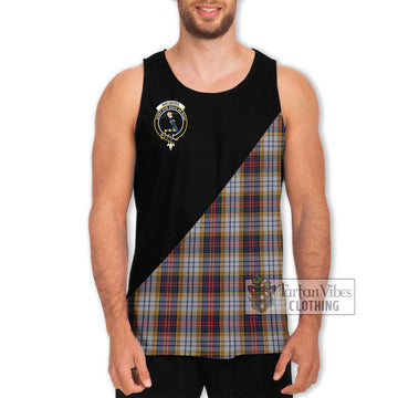 MacInnes Ancient Hunting Tartan Men's Tank Top with Family Crest and Military Logo Style