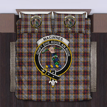 MacInnes Ancient Hunting Tartan Quilt Bed Set with Family Crest