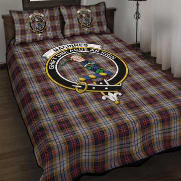 MacInnes Ancient Hunting Tartan Quilt Bed Set with Family Crest