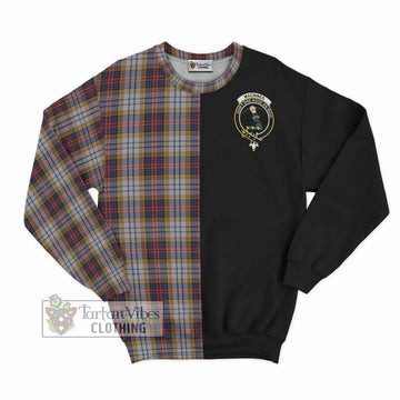 MacInnes Ancient Hunting Tartan Sweatshirt with Family Crest and Half Of Me Style