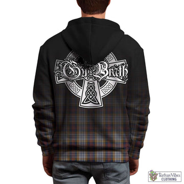 MacInnes Ancient Hunting Tartan Hoodie Featuring Alba Gu Brath Family Crest Celtic Inspired