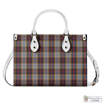 MacInnes Ancient Hunting Tartan Luxury Leather Handbags