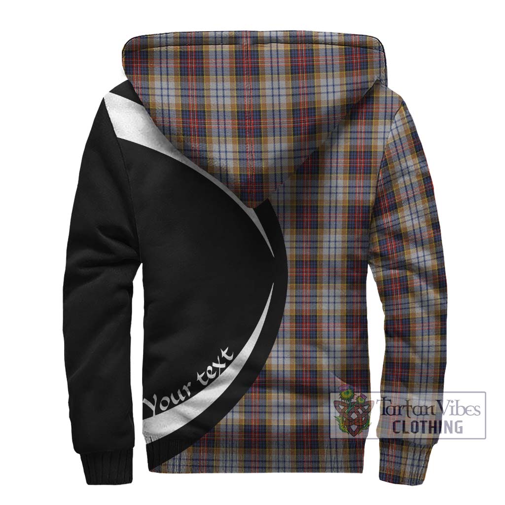 MacInnes Ancient Hunting Tartan Sherpa Hoodie with Family Crest Circle Style - Tartan Vibes Clothing