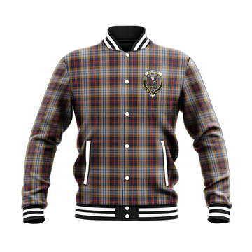 MacInnes Ancient Hunting Tartan Baseball Jacket with Family Crest