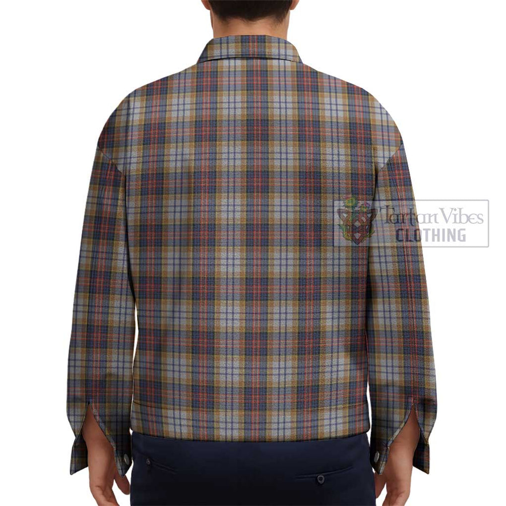 MacInnes Ancient Hunting Tartan Unisex Lapel Cotton Jacket - Tartan Vibes Clothing