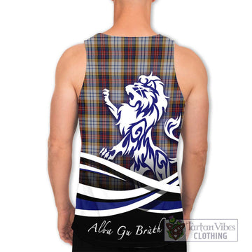 MacInnes Ancient Hunting Tartan Men's Tank Top with Alba Gu Brath Regal Lion Emblem