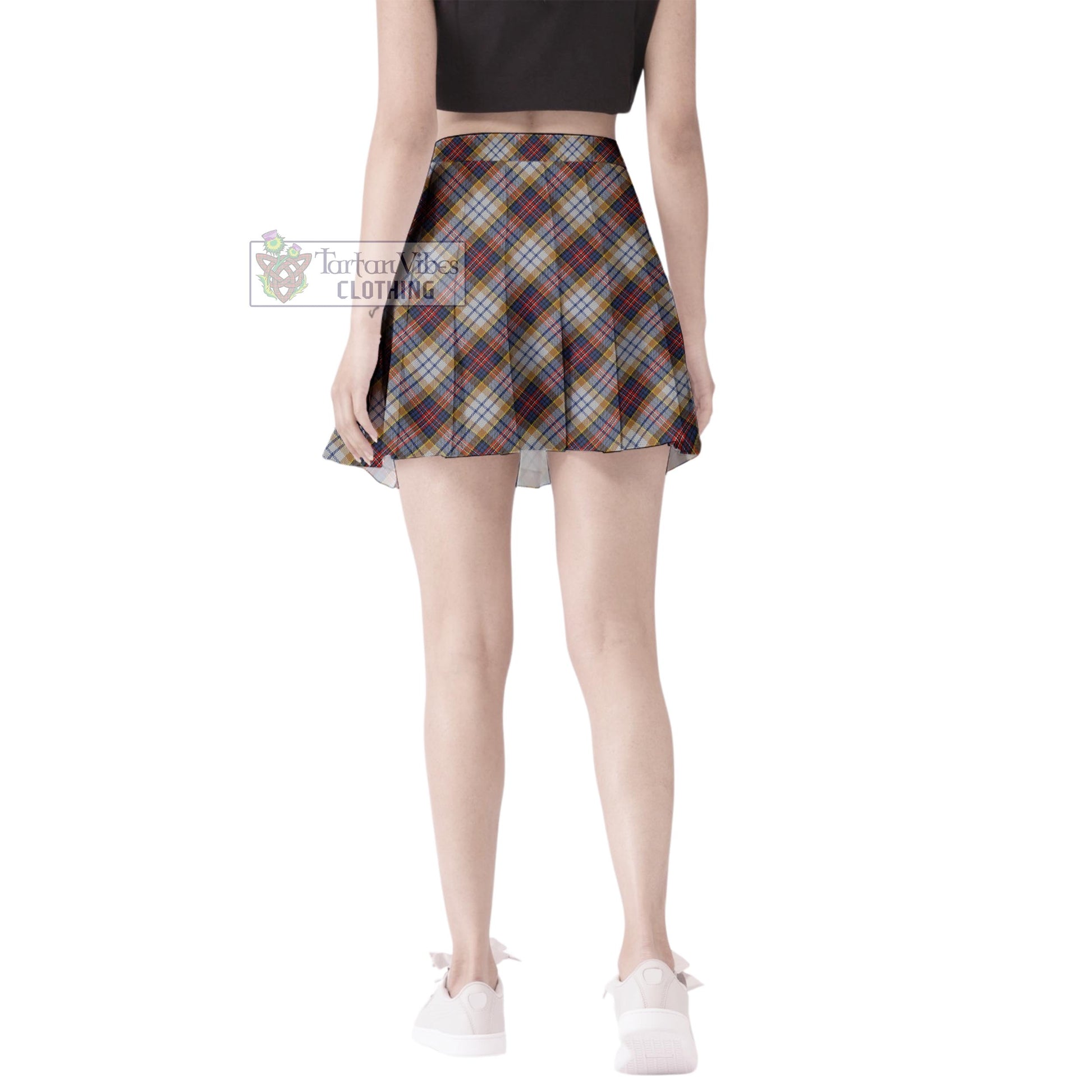 Tartan Vibes Clothing MacInnes Ancient Hunting Tartan Women's Plated Mini Skirt