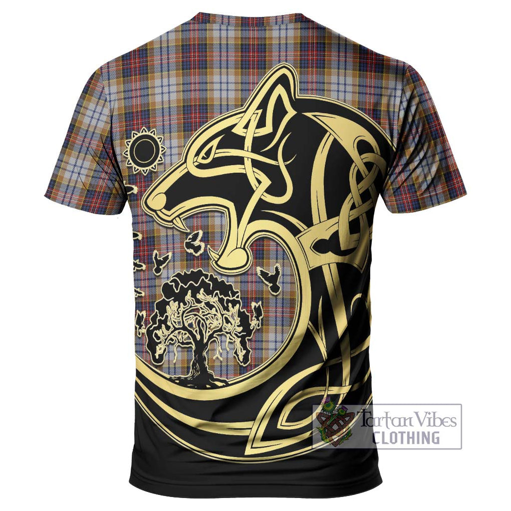 MacInnes Ancient Hunting Tartan T-Shirt with Family Crest Celtic Wolf Style - Tartan Vibes Clothing