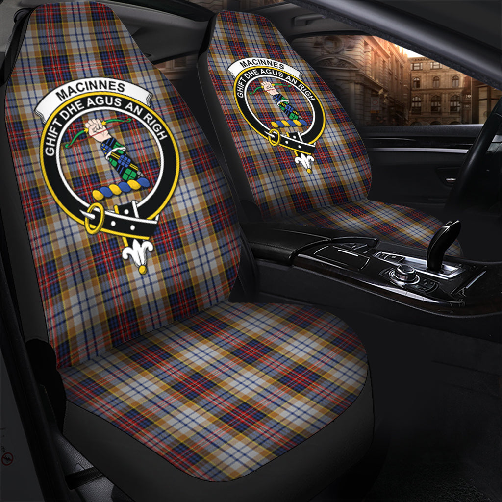 MacInnes Ancient Hunting Tartan Car Seat Cover with Family Crest - Tartanvibesclothing