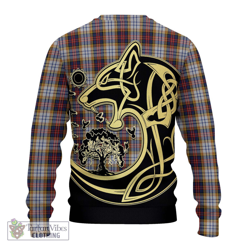 MacInnes Ancient Hunting Tartan Knitted Sweater with Family Crest Celtic Wolf Style - Tartan Vibes Clothing