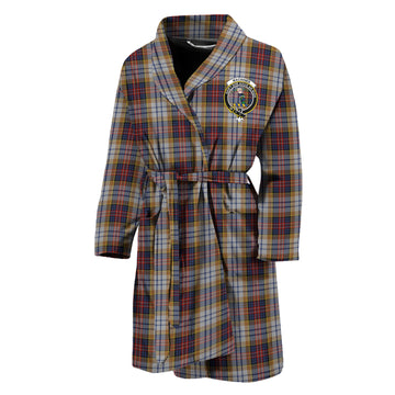 MacInnes Ancient Hunting Tartan Bathrobe with Family Crest