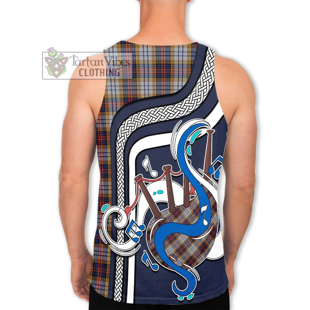 MacInnes Ancient Hunting Tartan Men's Tank Top with Epic Bagpipe Style - Tartanvibesclothing Shop