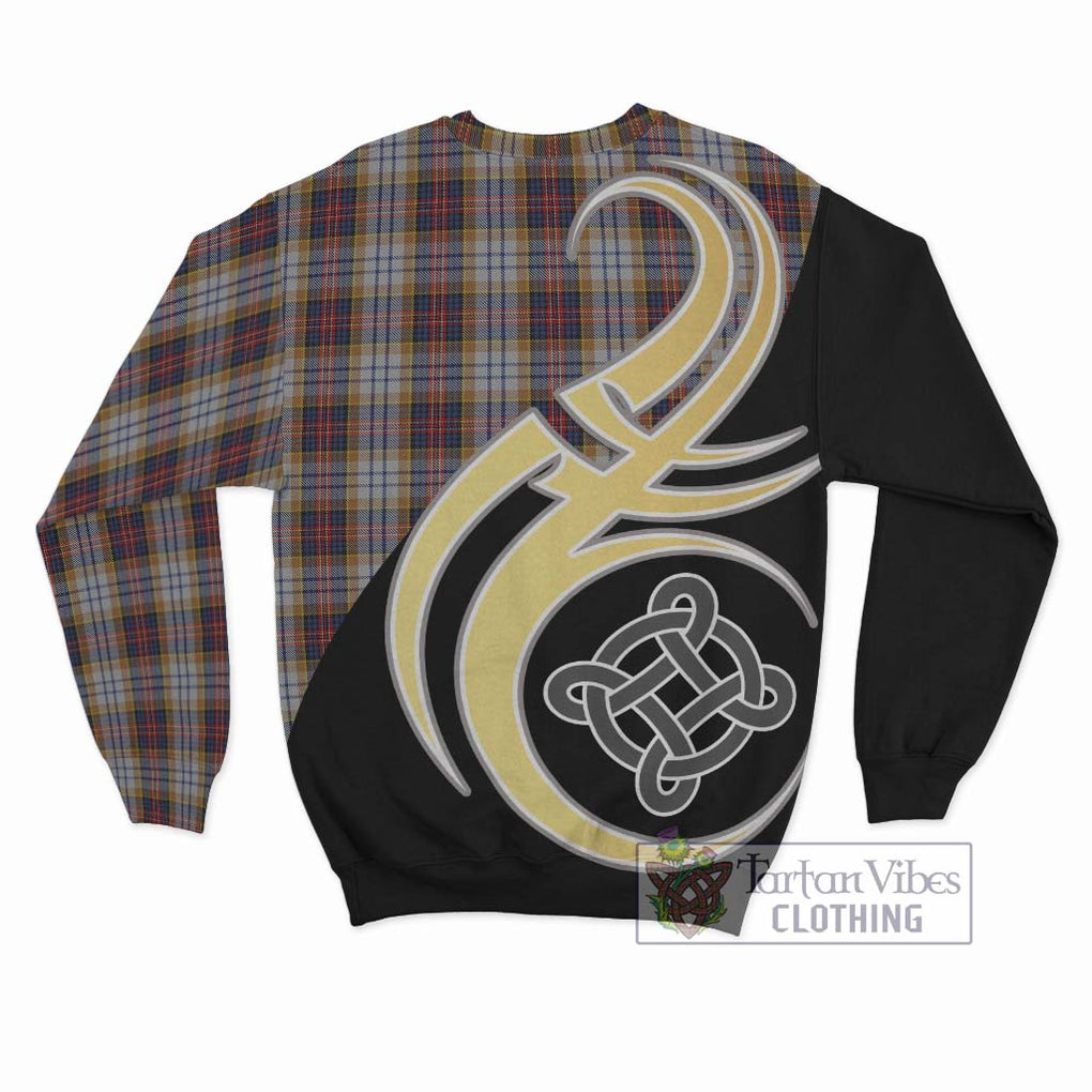 MacInnes Ancient Hunting Tartan Sweatshirt with Family Crest and Celtic Symbol Style - Tartan Vibes Clothing