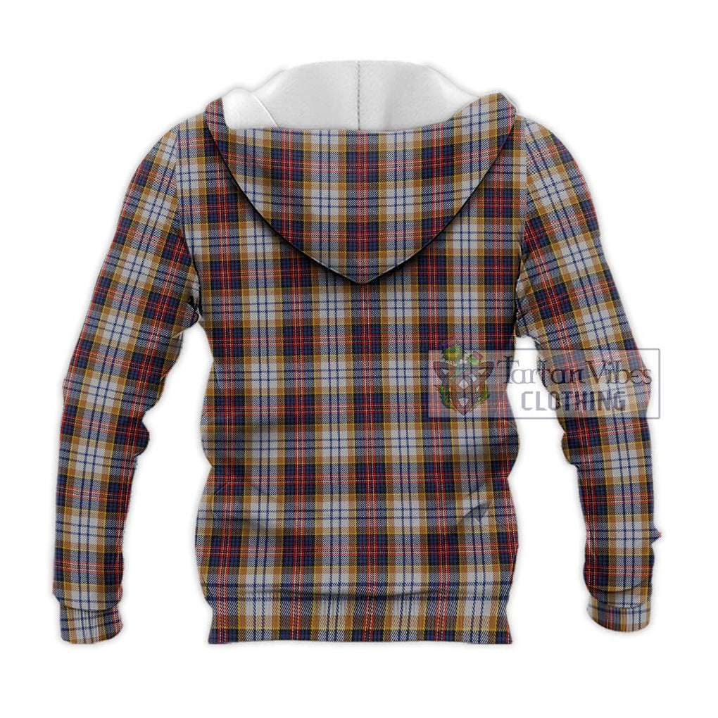 MacInnes Ancient Hunting Tartan Knitted Hoodie with Family Crest DNA In Me Style - Tartanvibesclothing Shop