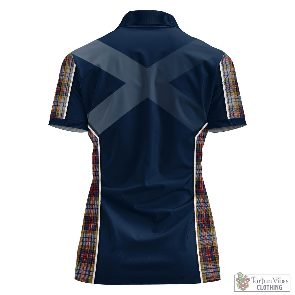 Tartan Vibes Clothing MacInnes Ancient Hunting Tartan Women's Polo Shirt with Family Crest and Scottish Thistle Vibes Sport Style