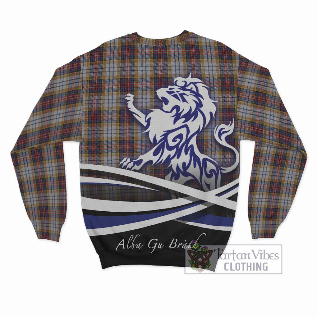 MacInnes Ancient Hunting Tartan Sweatshirt with Alba Gu Brath Regal Lion Emblem - Tartanvibesclothing Shop