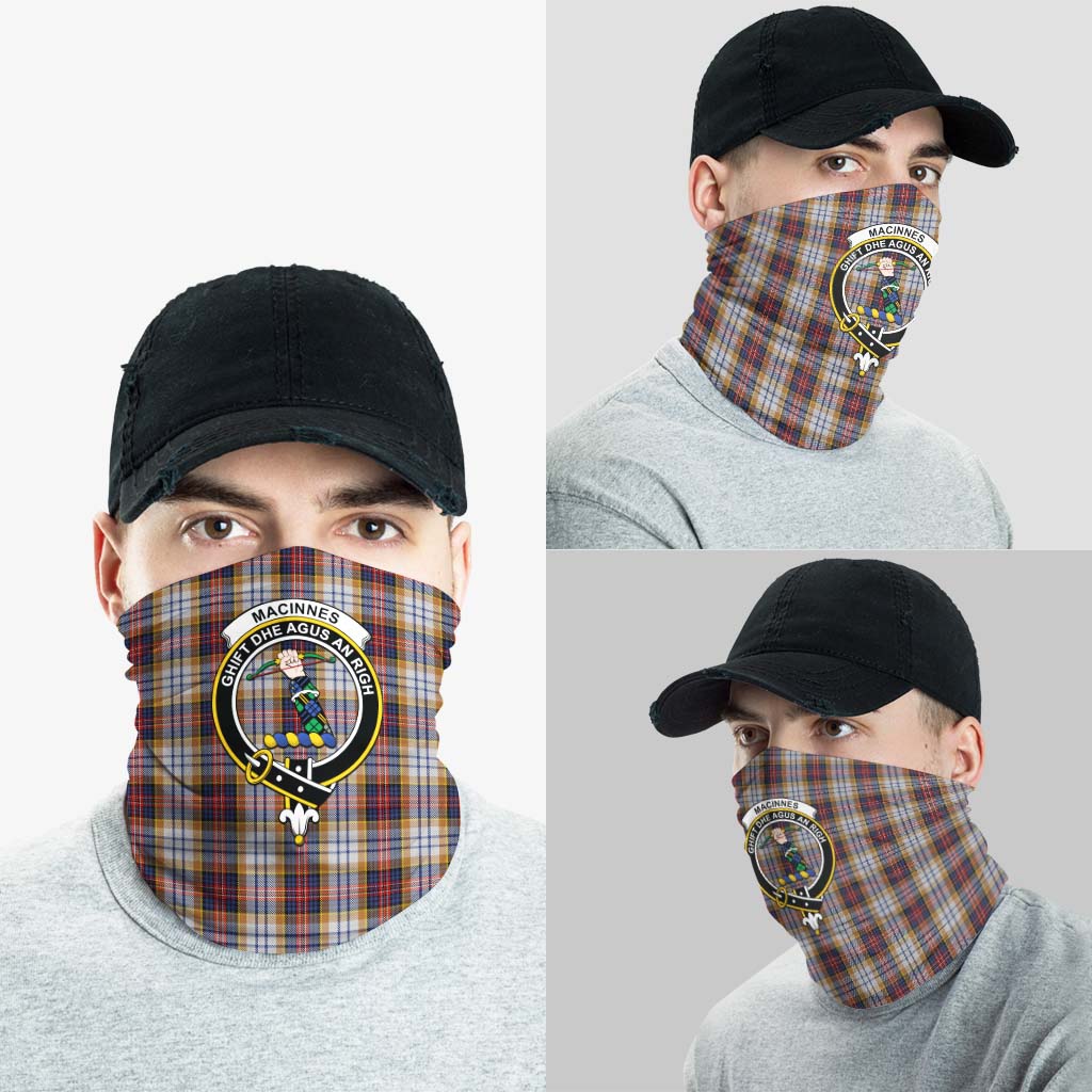 MacInnes Ancient Hunting Tartan Neck Gaiters, Tartan Bandanas, Tartan Head Band with Family Crest