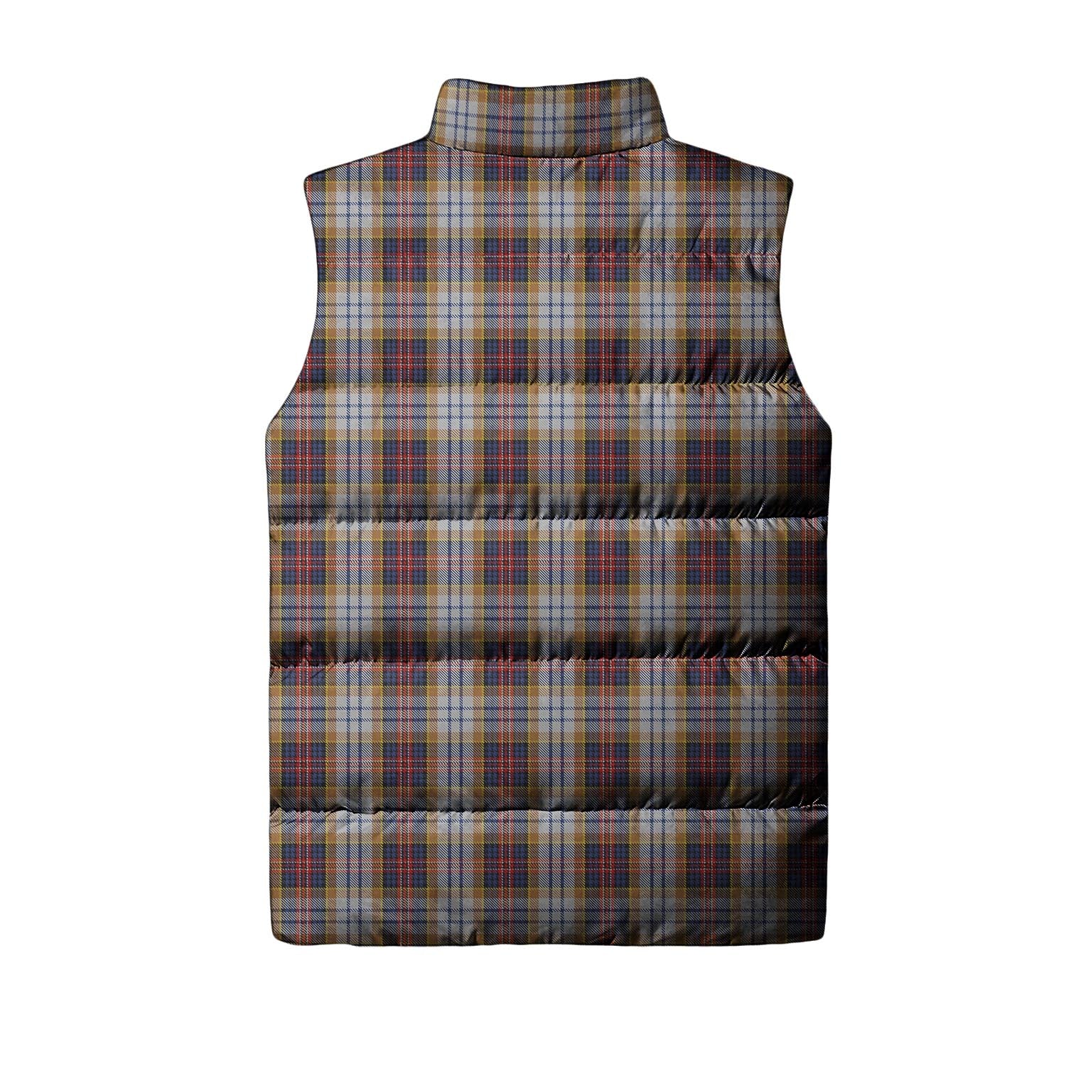 MacInnes Ancient Hunting Tartan Sleeveless Puffer Jacket with Family Crest - Tartanvibesclothing