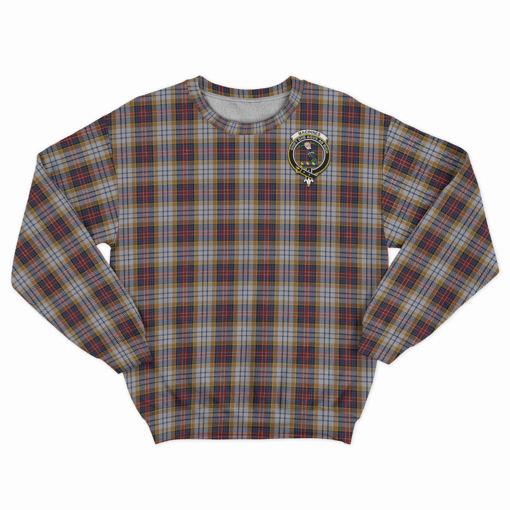 MacInnes Ancient Hunting Tartan Sweatshirt with Family Crest - Tartan Vibes Clothing