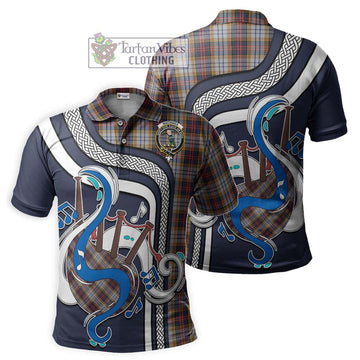 MacInnes Ancient Hunting Tartan Polo Shirt with Epic Bagpipe Style