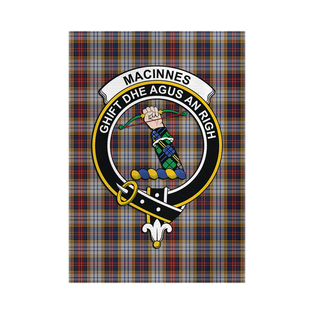 MacInnes Ancient Hunting Tartan Flag with Family Crest - Tartan Vibes Clothing