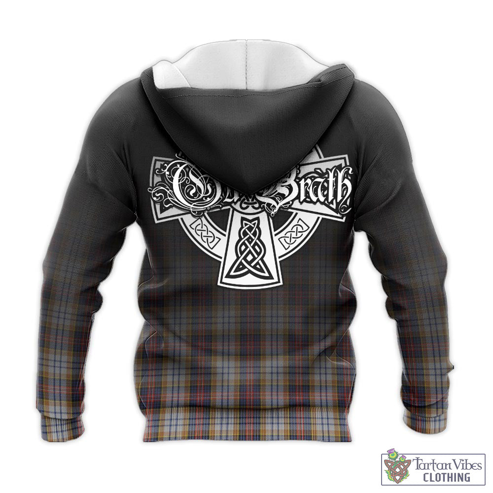 Tartan Vibes Clothing MacInnes Ancient Hunting Tartan Knitted Hoodie Featuring Alba Gu Brath Family Crest Celtic Inspired