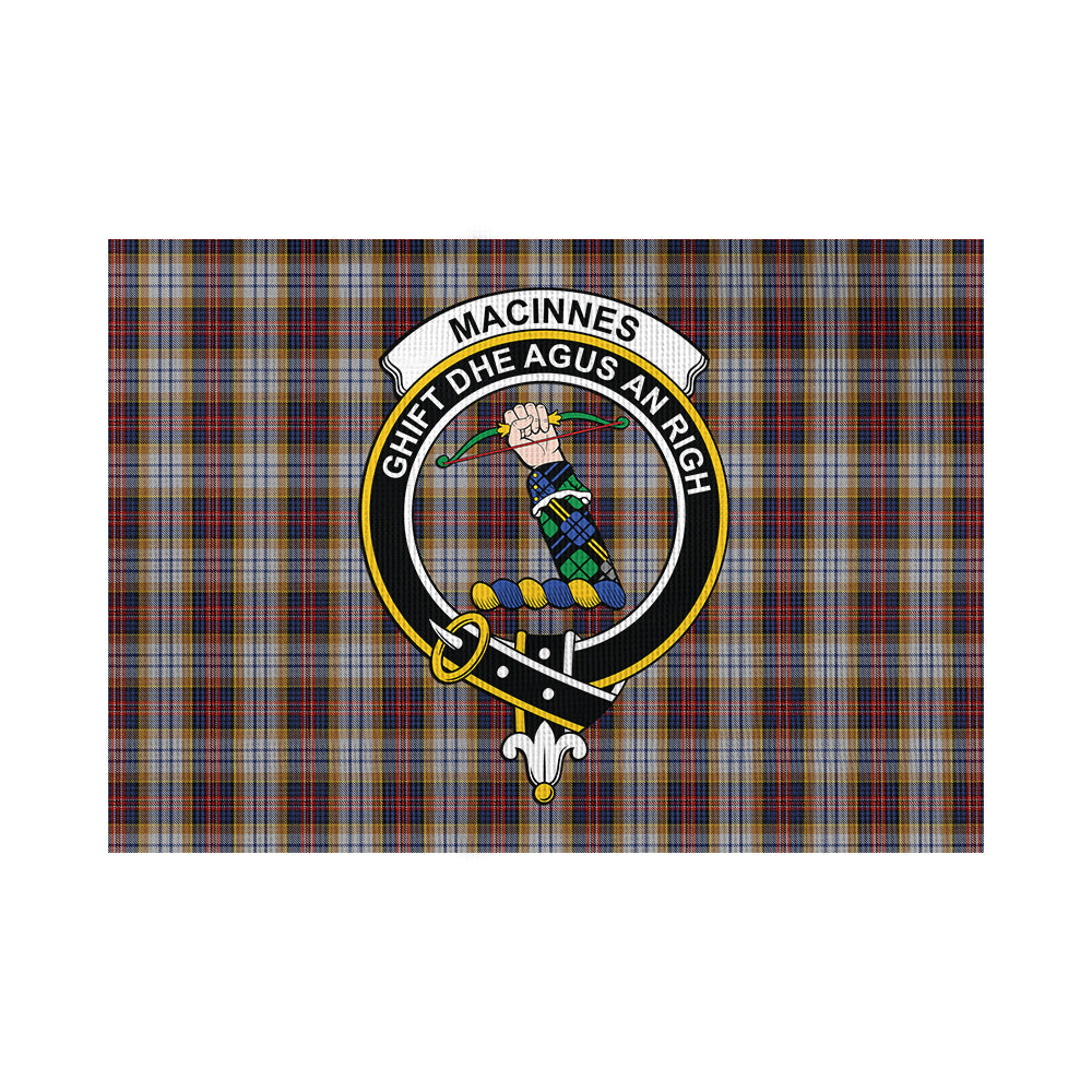 MacInnes Ancient Hunting Tartan Flag with Family Crest - Tartan Vibes Clothing