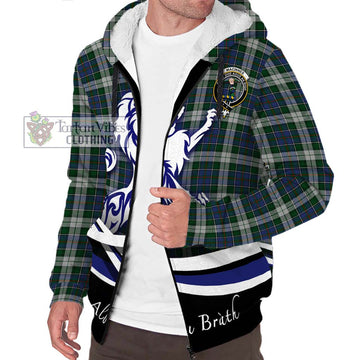 MacInnes Dress Tartan Sherpa Hoodie with Alba Gu Brath Regal Lion Emblem