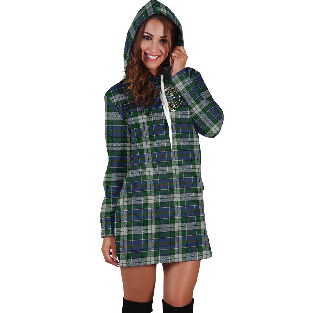 MacInnes Dress Tartan Hoodie Dress with Family Crest - Tartan Vibes Clothing