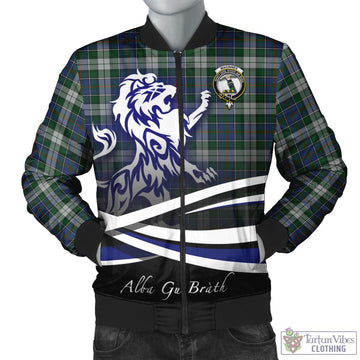 MacInnes Dress Tartan Bomber Jacket with Alba Gu Brath Regal Lion Emblem