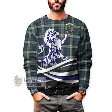 MacInnes Dress Tartan Sweatshirt with Alba Gu Brath Regal Lion Emblem