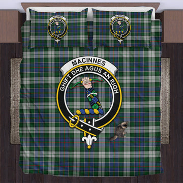 MacInnes Dress Tartan Bedding Set with Family Crest