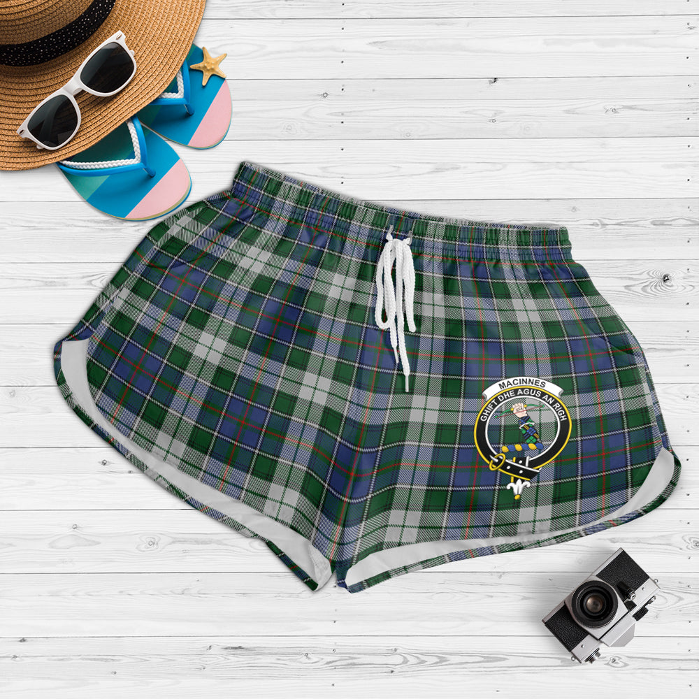 macinnes-dress-tartan-womens-shorts-with-family-crest