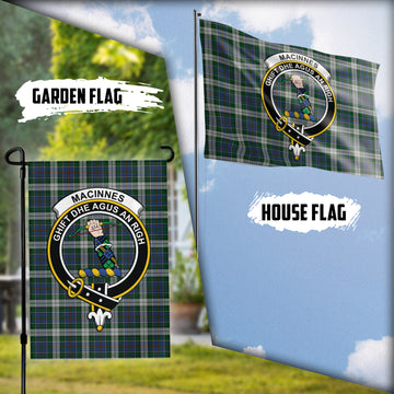 MacInnes Dress Tartan Flag with Family Crest