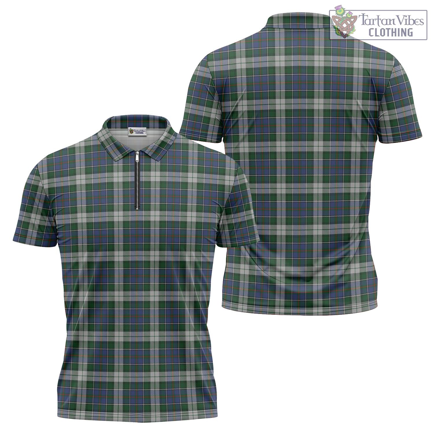 Tartan Vibes Clothing MacInnes Dress Tartan Zipper Polo Shirt