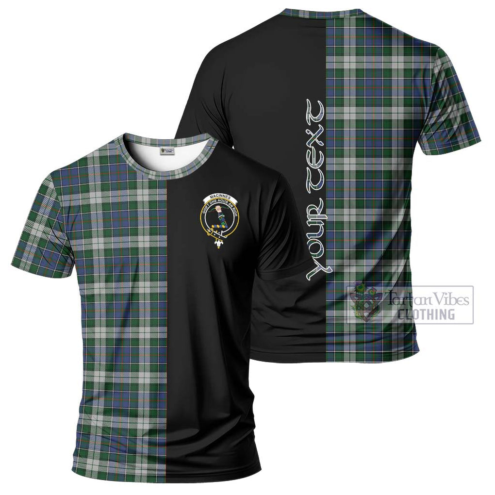 MacInnes Dress Tartan T-Shirt with Family Crest and Half Of Me Style Kid's Shirt - Tartanvibesclothing Shop