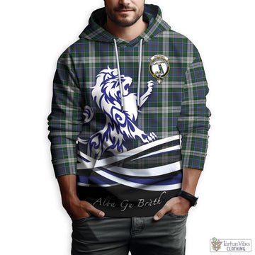 MacInnes Dress Tartan Hoodie with Alba Gu Brath Regal Lion Emblem