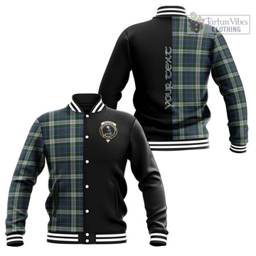 MacInnes Dress Tartan Baseball Jacket with Family Crest and Half Of Me Style